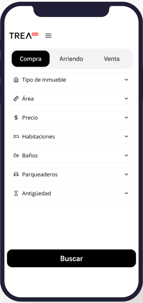 TREA Web App en iPhone
